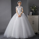 Französisch Licht Hochzeitskleid 2025 Neues Prinzessin Stil eleganter Stil stehender Kragen Frauen Braut Haupthochzeitskleid Wald Super Fairy Summer White M.