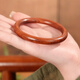 Fat Donglai's same style huanghuali bracelet natural Hainan 7*8mm wooden skewer original antique wood carving new Chinese style 56 circle mouth