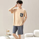 Luechmen Pyjama Herren Sommer-Lose und Shorts sowie ein großer dünner Sommeranzug tragen l [Craft 6623 Herren-Hausanzug L [Vorgeschlagen 95-120 Jin [Jin ist 0,5 kg]]