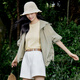 Evely (eifini) Evely Fashion Original Yarn Sun Защита от капюшона короткая куртка для женщин 2025 Лето Новая повседневная универсальная пригородная куртка для женщин зеленый