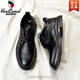 Western Region Camel Summer Herren Lederschuhe Geschäft formelle Soft Sohle bequeme Arbeit lässig Wide Foot Herrenschuhe Dicke Sohle große Kopfanzugschuhe 15262 geschlagen Black Hohlhöhle Schuhe-Camel 38