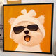 CLCEY scribbled puppy cartoon cute bibie digital oil painting DIY hand-painted acrylic fill coloring hand-customized XH12625 20*20cm a little small full set of inner frame material bag