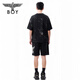Boy London [Amber Streaming] 25 Nouvelles ailes classiques T-shirt à manches courtes à manches courtes pour hommes et femmes N01800 Black M