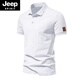Jeep Spirit American Retro Perlenboden Baumwollmänner Polo. Shirt Solid Color Casual Business Commuter Kurzärärmelte T-Shirt Sommer halbärmelig versteckt (aq new 691) l l (120-140jin [Jin ist gleich 0,5 kg])