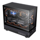 SAMA Xiaojinghong black MATX sea view gaming computer case 270 panoramic/double-sided glass/support 360 water cooling/9 fan positions/410mm long graphics card/U2+U3