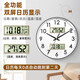 Zhong Xiaobai wall clock living room clock 2025 new perpetual calendar quartz clock wall clock free punch temperature and humidity household watch