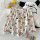 Niedlicher Crayon Shin-Yun-Baumwollpyjamas für Frauen dreiteilige Sommer-Strickjacke Cartoon Home Clothing Set JHX-9901J#Pink Bian Mike M Empfohlen 80-100