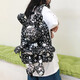 Cute cartoon rabbit backpack doll new large capacity fashionable travel backpack internet celebrity schoolbag student black