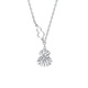 Mengjinyuan Platinum Necklace PT950 Crushed Ice Chain Birthday Gift for Wife