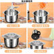 Commercial garlic mincer, electric garlic mincer, household garlic mincer, minced garlic, minced ginger, minced garlic, 3 liters, 3 gears, 300 watts, 1 set of 4 leaves