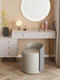 Nordic makeup stool Internet celebrity dressing chair light luxury dressing table stool bedroom makeup chair living room round low stool manicure stool white light luxury style beige