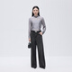 
Ainos Essi [same style in the mall] 2025 autumn new product versatile cotton loose retro jeans and pants for women 40713245 black gray M