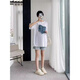 
Baintan straight hair pregnancy summer suit women's two-piece set top shorts maternity suit summer large size pregnancy shorts 13556-milk tea color L