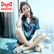 Catman (MiiOW) high-end ice silk pajamas for women short-sleeved shorts brand two-piece suit summer thin cardigan imitation silk home clothing 3899 apricot color L (100-118Jin [Jin equals 0.5 kg])