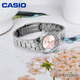 Casio (CASIO) official flagship watch women's hand watch special light luxury small dial for students and girls' holiday gifts LTP-1391D-7A white dial steel strap