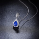 Tingliang 0.6 carat royal blue sapphire pendant 18K gold diamond colored gemstone necklace Chinese Valentine's Day single pendant