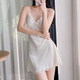 
Wen Shiou 2025 new lace pajamas for women in summer sexy suspender nightgown for home clothes ice silk nightgown two-piece set with chest pad 846# green two-piece set L 165() Recommended 100-120Jin [Jin equals 0.5 kg]