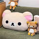Rilakkuma Dormitory Bedside Cushion Bedside Soft Pack Cushion Pillow College Student Bunk Backrest Dormitory Bedroom Gift Rilakkuma-Brown 63cm*33cm Includes Pillow Core