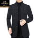 Classic car wool suit jacket men's slim spring and autumn thickened men's business casual suit top dad jacket trendy black XL 180 (140-155Jin Jin equals 0.5kg)