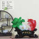 Sanqi Tiger Jade Baicai Ornaments Office Living Room Entrance Wine Cabinet Home Crafts and Decoration Opening Gifts AB-1391