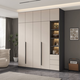 Yinjiang Xiaoyi package installation solid wood wardrobe bedroom home simple economical cabinet light luxury large wardrobe four-door combination cabinet 1.6 meters four-door main cabinet