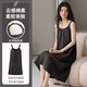 Modal nightgown with chest pad for women summer pure cotton 2025 suspender stripe purple thin style can be worn out with home clothes 7009 L [Weight: 100-120Jin [Jin equals 0.5 kg]]