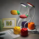 USB plug-in table lamp LED cartoon desktop ornament children's gift night light cute little desk lamp kindergarten gift colorful fruit + pen holder function + plug-in style random color