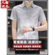 Vancl Ice Seide kurzärärmiges Hemd Herren Sommerstil-Verlaufsfarbe Casual Hemd halbärmeliges Quadratshemd ohne Bügel und Anti-Falten [2 Stücke] 843 Gray + 844 Green XL
