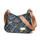 Sac en tissu Sichuan Sac pour femmes à la mode et élégant Sac à bandoulière polyvalent sac de maman d'âge moyen Sac à bandoulière pour femmes imprimé Oxford Tissu Sac 826 Blue Letters