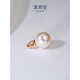 Chinese Valentine's Day gift for girlfriend, an artistic young woman, 18K gold freshwater pearl pendant, single white round natural 18K gold 10-11mm