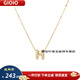 GIOIO Swarovski zirconium letter h small waist necklace women's design niche 925 silver light luxury clavicle same style ghostwriting greeting card)