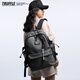 TRUFFLE casual backpack for men, large capacity junior high school students schoolbag female travel computer backpack college students (upgrade) SJWD-forest brown orange
