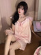 Modal ice silk pajamas for women in summer 2025 new Xiaofei cuffs chest pad high-end women's large-size short-sleeved home clothing JDX_9227# vest cover pink (with fixed chest 1 M