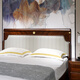 Kui Carpenter Wujin Wood Wood Wood Bed Wood Style Wood Wood Wood Wood Full Wood Solid Bed Soft Bed 1,8 metros Bed de cama Doble Cama Bedro de cama Solid Wood (1585 Edición de noche*2080*1180) Mm construido 1500 mm*Estructura de marco de 2000 mm*Estructura de marco de 2000 mm