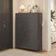 Gabinete de zapatería de almacenamiento de la puerta de acero para el hogar MoloAO Gabinete de almacenamiento de múltiples capas de múltiples capas Gabinete de zapato a prueba de polvo de gran capacidad blanca de 5 puertas de 5 puertas-1695*700*350 mm