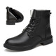 Dragonfly Brand Código roto 2025 Top Cow Whide Martin Boots Martin Boots High Top British British British Código grande Trabajo negro Trabajo negro cuero 6636 Negro Plus de algodón Velvet Cuero brillante 38