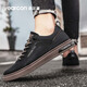 Yierkan Men's Shoes Autumn British Business Casual Leather Shoes Men's Lace-Free Soft Sole Versatile Sports Board Shoes Men