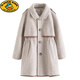 G.Duckkids Coat Woolen Coat 2024 Nuevo estilo coreano Otoño espesado e invierno CAPA DE LANA DE CINTURA DE NIÑOS MEDIOS