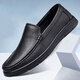 Lederschuhe Herren 2025 Sommer Neue Hollow atmable Casual Schuhe Herren weicher Sohle Nicht-Schlupfbohnenschuhe Weiche Gesicht Herrenschuhe 9925 Black Hollow 38