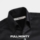 Full Monty High-Stack Pure Cotton Free Bügeln ein Stück Halsband weiße Hemd Business Formal Casual Herrenhemd Langarm neuer Stil Schwarz 10100 40