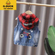 
G.DUCKKIDS denim vest boy spring and autumn coat 2024 vest small and medium children's top fashionable girls spring clothes new horse clip black and gray hooded removable 100 cm