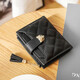 Golden Fox (Foxer) Top -Layer Cowide Damen Brieftasche große Kapazität Kurzkartentasche Geld Kicker