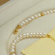 
Sugar cat Doudou freshwater pearl necklace simple collarbone with golden baroque beads summer yen neck T-shirt matching white