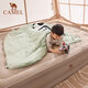 Camel panda outdoor children's autumn and winter sleeping bag in large children's anti-kick quilt portable students' lunch break camping dirty bag 20-12164BAF5643 oat color children's adult