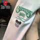 Pierre Cardin 2025 Nouvelle lettre d'ours en vrac imprimer le cou rond T-shirt à manches courtes pour hommes slim coton t-shirt à mi-manche blanc à la mode 6 JSW9922 m adapté à 90-108jin [Jin est égal à 0,5 kg]