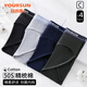 Yiershuang men's underwear men's pure cotton shorts antibacterial inner gear comfortable breathable mid-waist shorts for dad and father