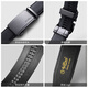 Jinlilai [Doppelgröpfer Slim Belt Gürtelbox] Edelstahlgürtel Herrengeschenke für Geschenke für Geschenke, Kopfschicht Cowide Gürtelgürtel-Black-Black Gun-EBDH098B2629-99 120 cm