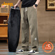 JEEP Velvet Thickened 2025 Autumn and Winter Casual Pants Men's Trendy Brand Loose Versatile Straight Pants Sports Pants Men's Sweatpants