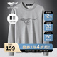 Camiseta de manga larga de siete lobo Sweater para hombres Spring Round Round Camiseta Base de la base del lobo Bordado de logotipo de logotipo grande Diseño de ropa para hombres 004 (Flower Grey) -3882 Modelo 3xl (185) 100A