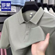 
ROMON high-end short-sleeved T-shirt for men 25 summer new markless ice silk casual POLO. shirt lapel solid color middle-aged top 15810 lilac purple L 50 (126-140Jin [Jin equals 0.5 kg])